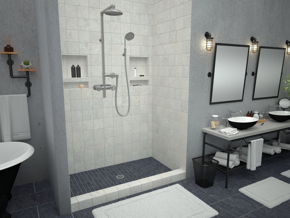 Tile Redi 3448C-PVC Redi Base 48" x 34" Rectangular Shower Base - Black