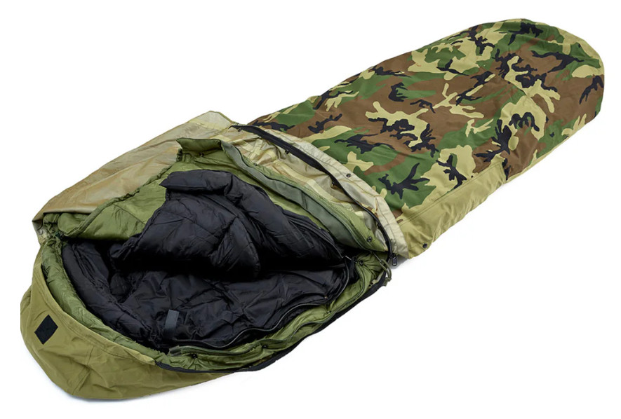 USGI Military 4 Piece Sleep System ECW Woodland Camo Modular Sleep System MSS GC
