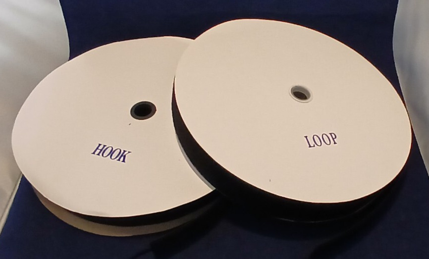 2" Black Sew-On Hook & Loop fastener - 50 yd rolls - NEW