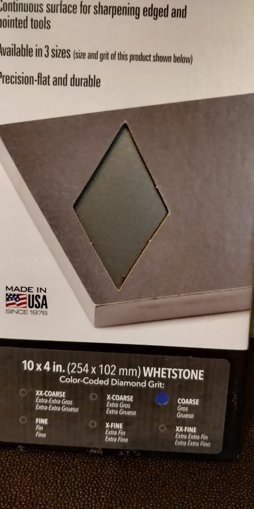 DMT DiaSharp Bench Stone D10C 10" 325 Coarse Sharpening Whetstone