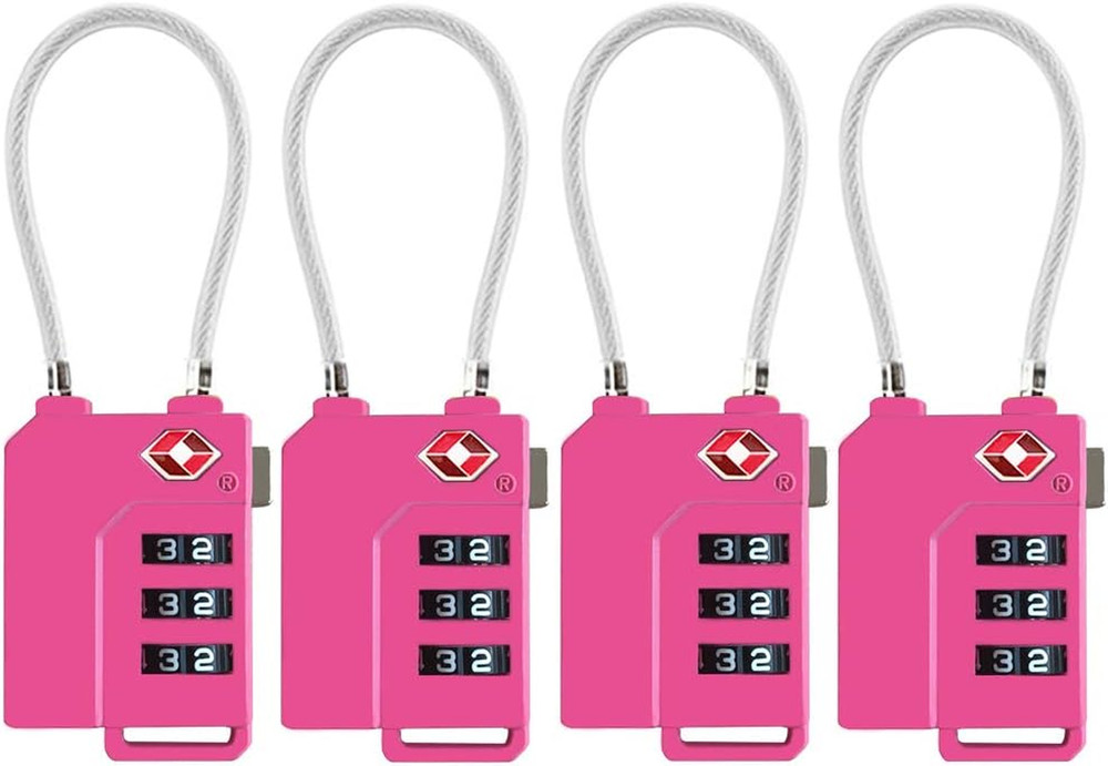 TSA Lock Security 3 Digit Combination Suitcase Luggage Bag Code Lock Padlock (Pi
