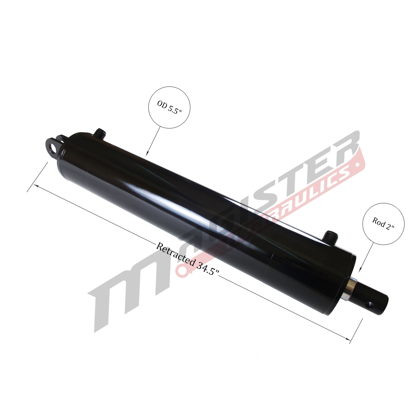 Hydraulic Cylinder Welded Double Acting 5" Bore 24" For Log Splitter 5x24 NEW