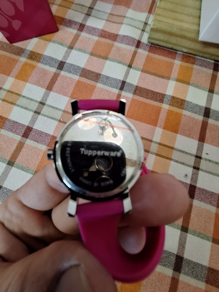 Tupperware pink watch (New In Box)