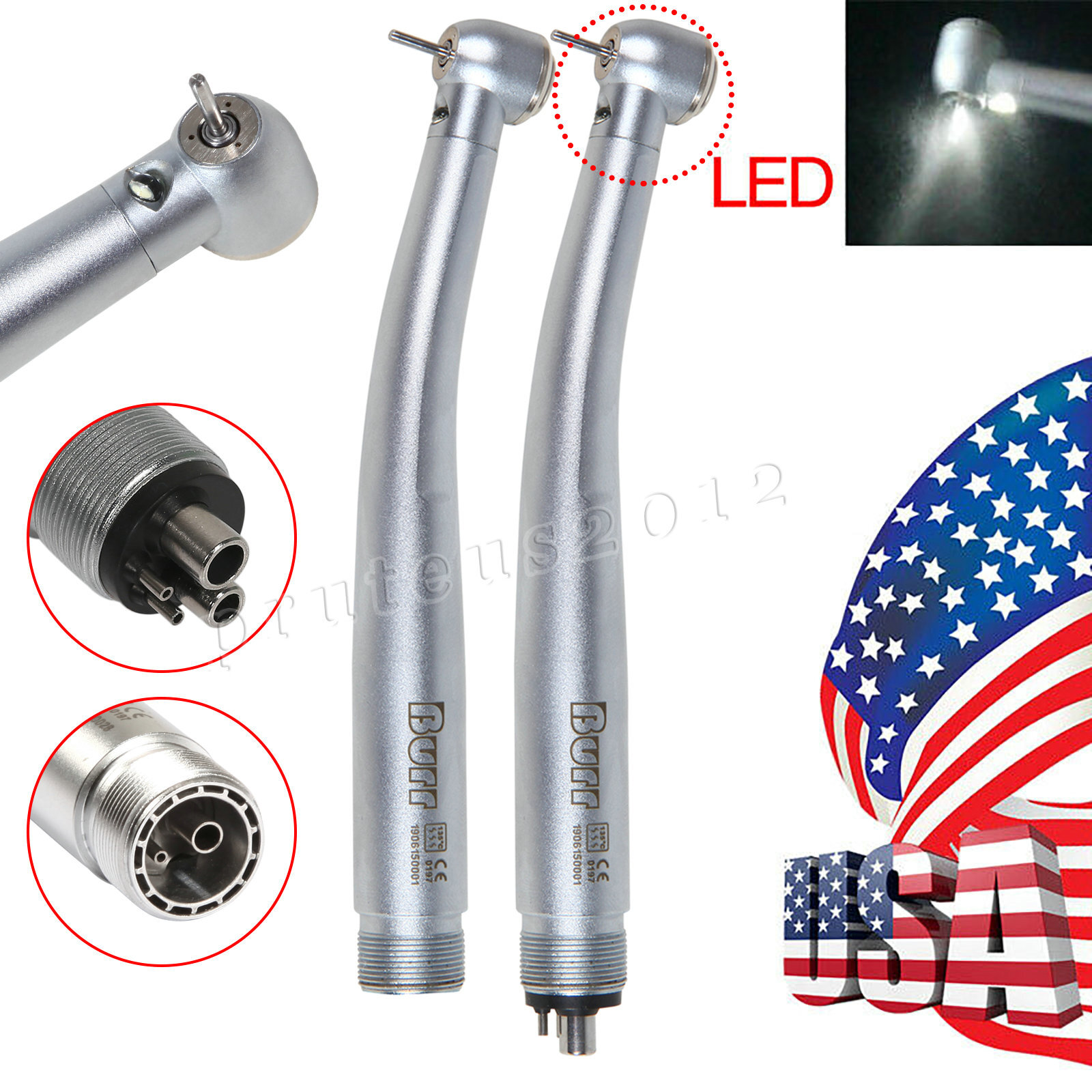 Dental Fiber Optic LED E-generator high speed handpiece 4HOLE/2HOLE NSK Style