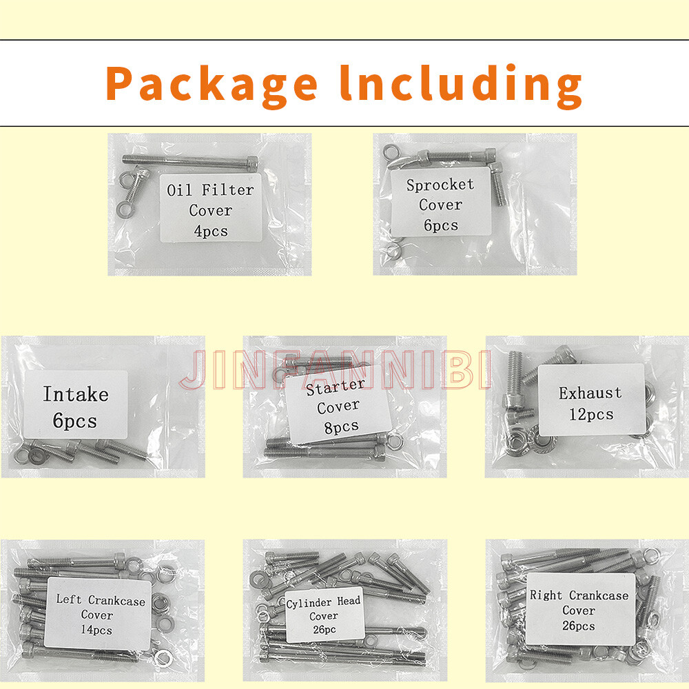 Engine Stainless Steel Bolt Screw Kit for Honda Sportrax 400 TRX400EX 1999-2008