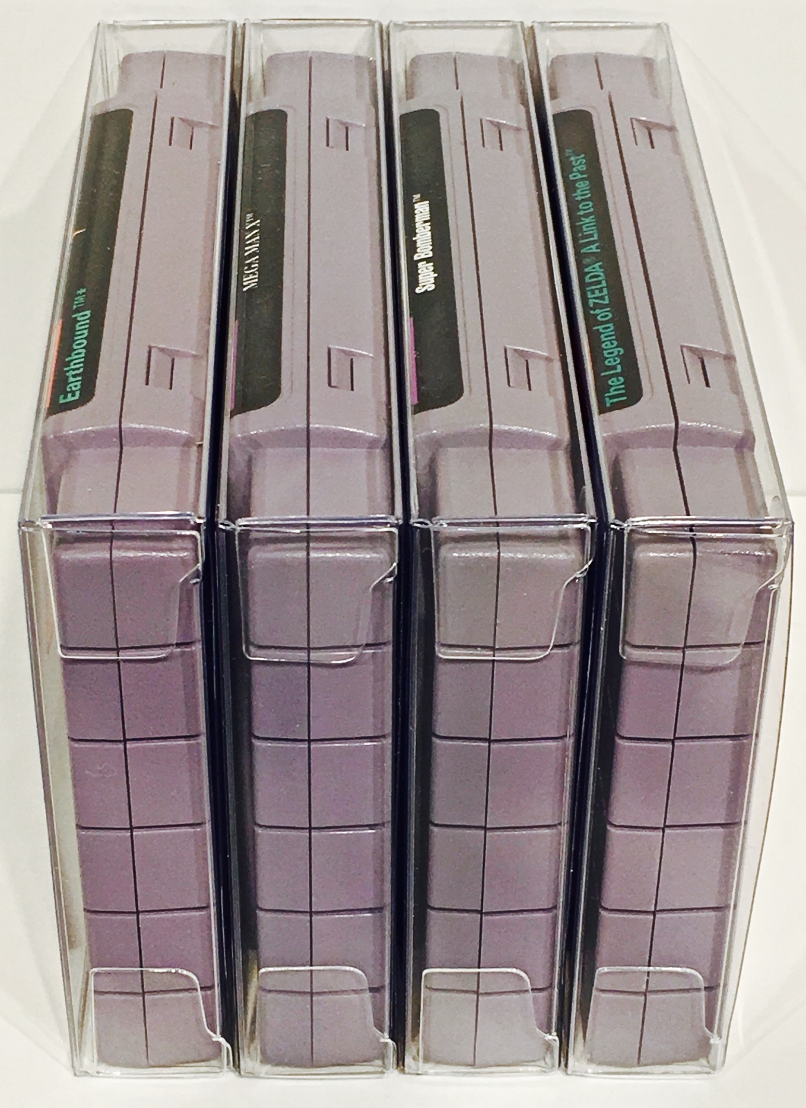 25 SNES Cartridge Protectors Custom Clear Cases Super Nintendo Video Game Carts