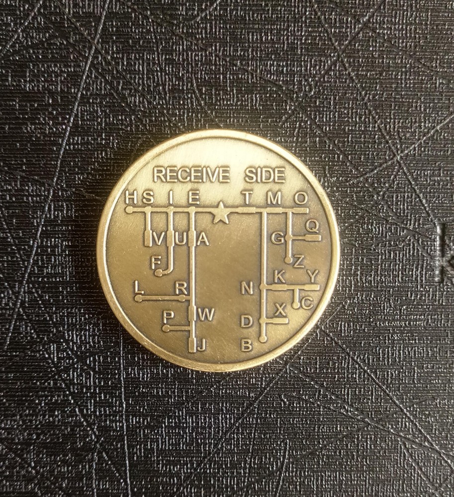Key CW training coin Morse code training coin Novice amateur radio 1Pc