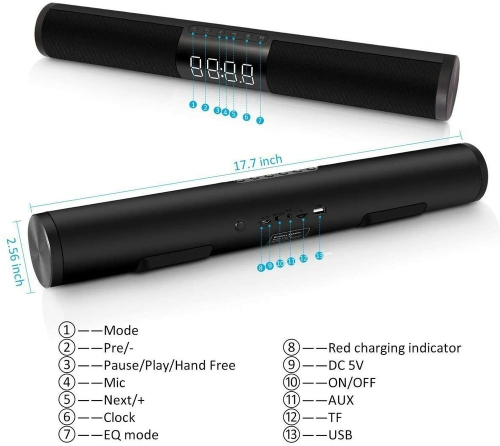Wireless Bluetooth Speaker Surrounding Sound bar
