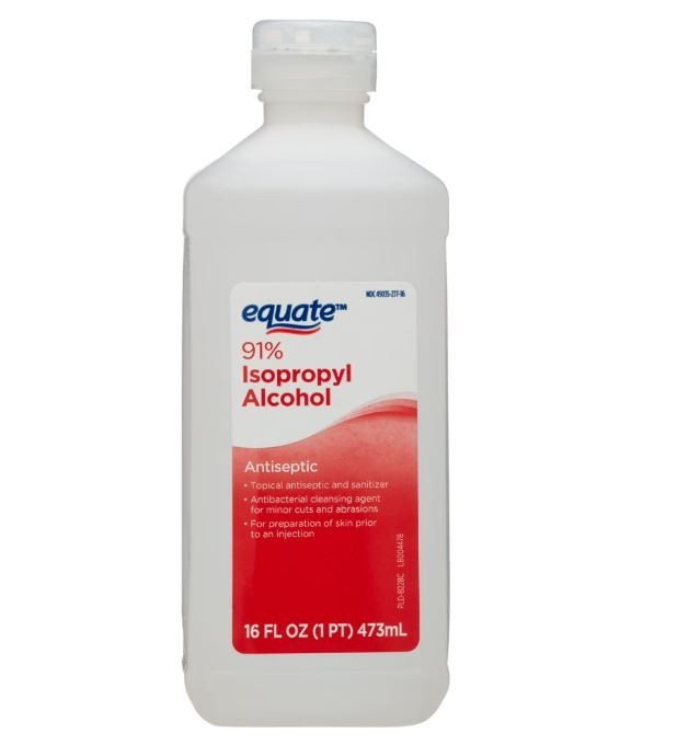 Equate 91% Isopropyl Alcohol Antiseptic Liquid, Resealable, 6 PACK, 6 x 16 fl oz