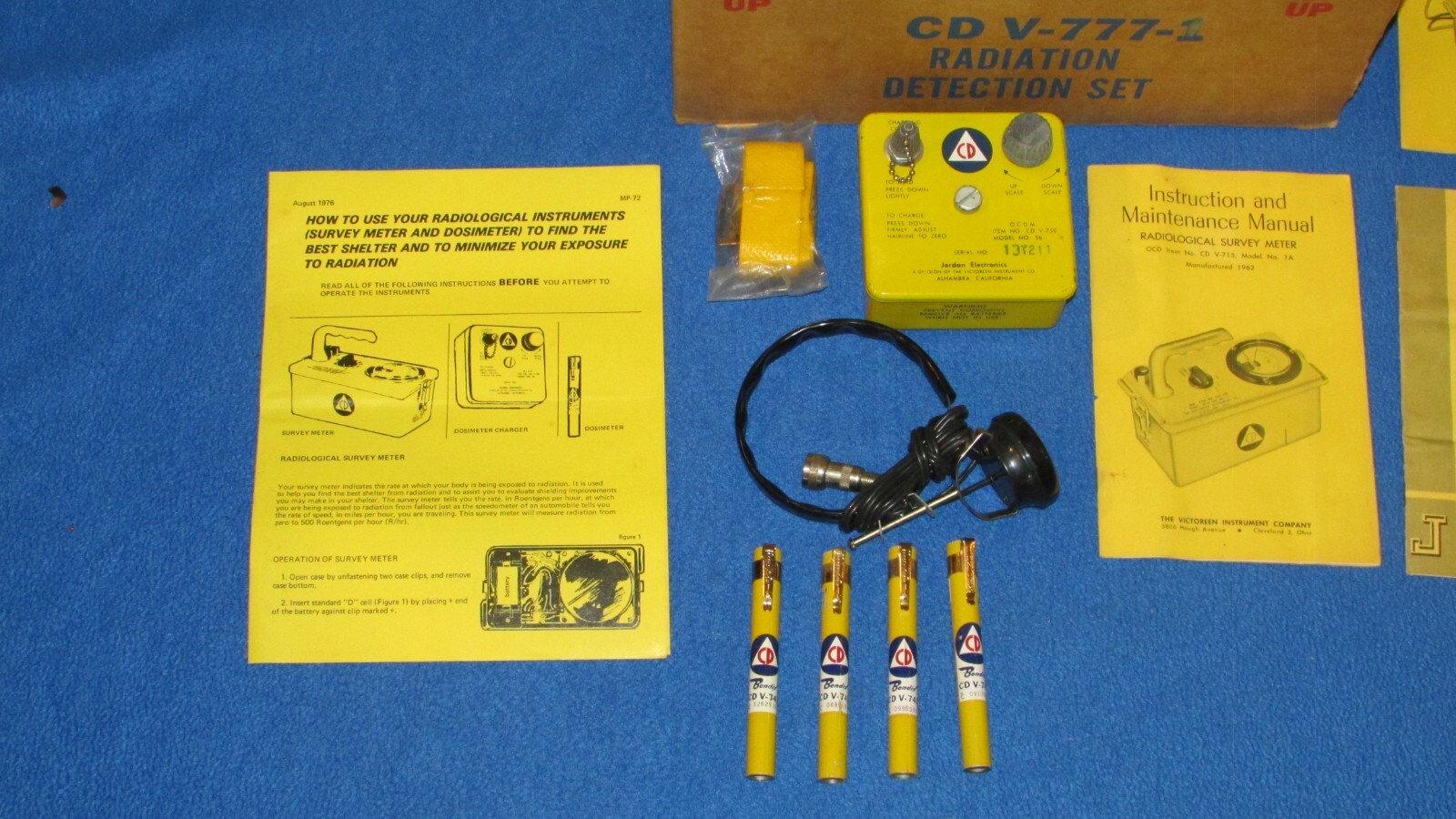 RETROFIT! TESTED! Geiger Counter CD V-777-1 Radiation Detection Set Cold War