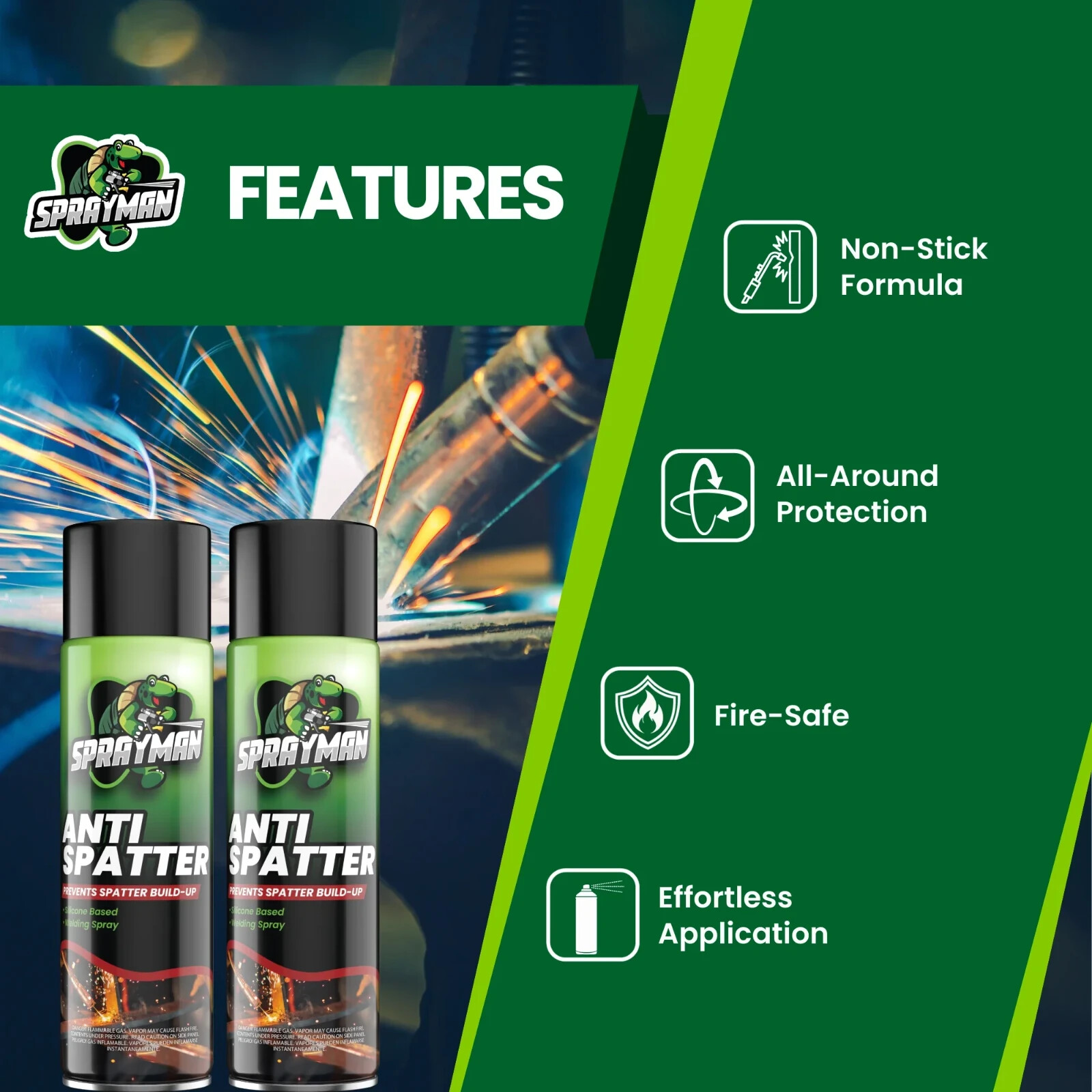 Sprayman Anti Spatter Spray, 12.3 fl oz - 2 Pack