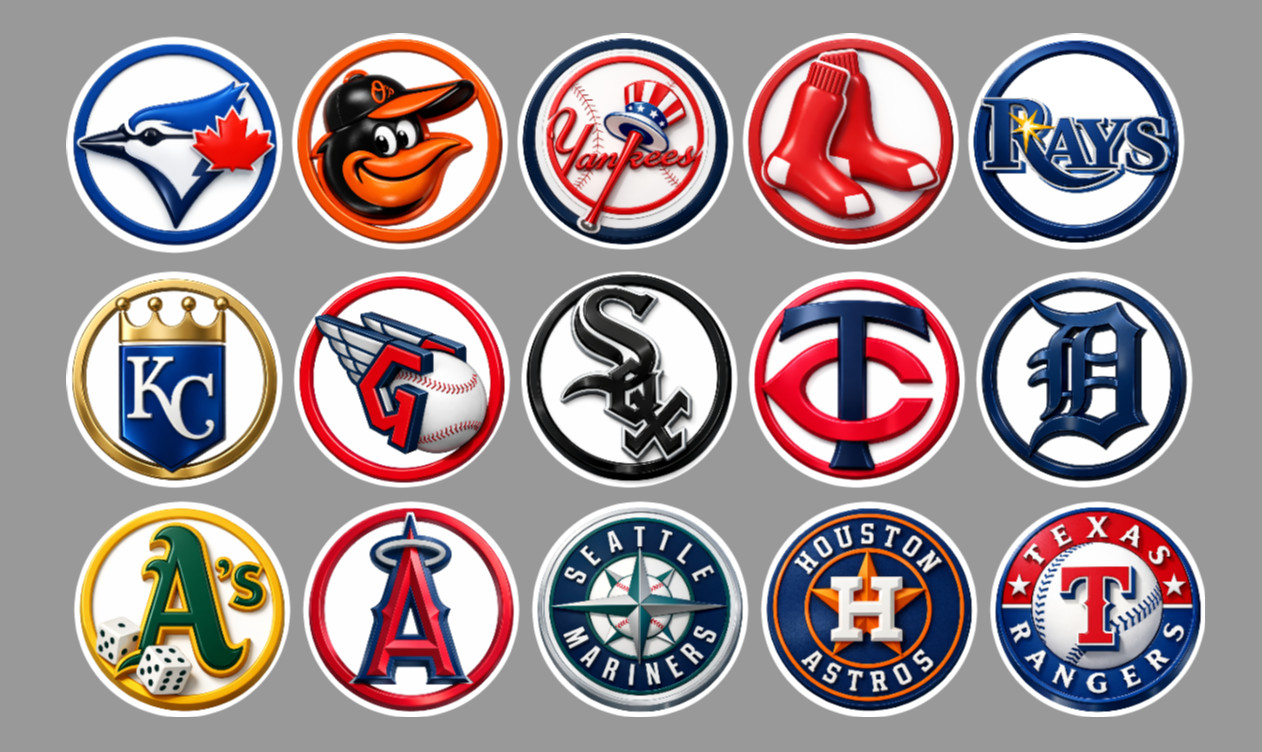 Handcrafted Baseball Team Magnets 0.9" FULL SET/ALL 30 TEAMS. For Fan Standings