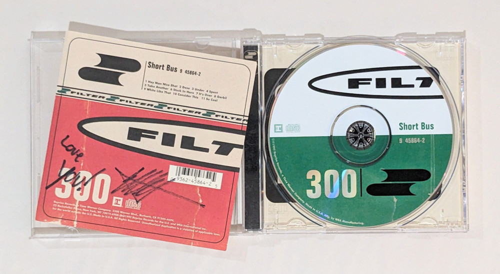 Filter RICHARD PATRICK signed compact disc SHORT BUS CD Autograph coa