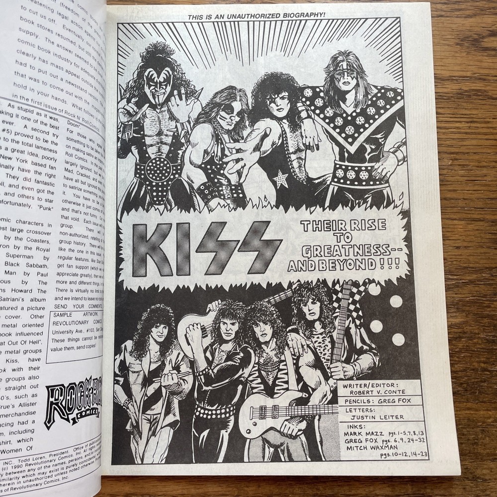 Premier Issue" KISS " ROCK' N ' ROLL COMICS #1 VF