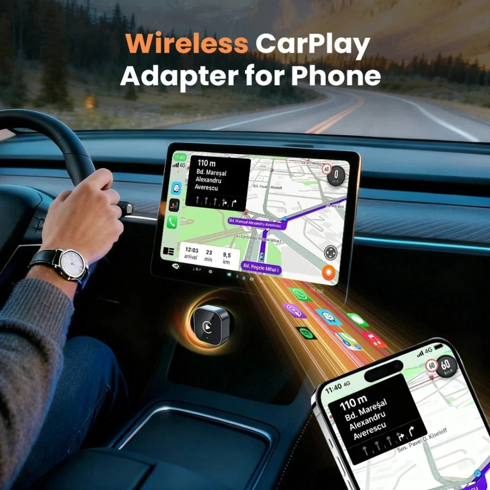 2025 USB Wireless CarPlay Adapter For iPhone Apple Wireless Dongle Plug ＆ Play