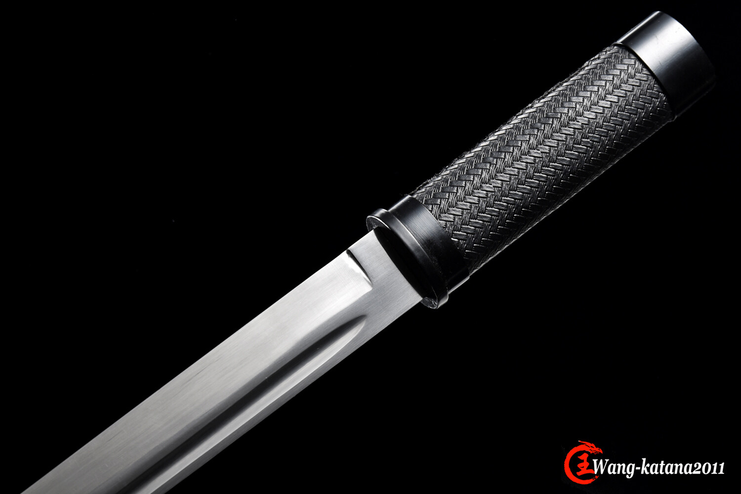 18''Tanto 9260 Steel Mini Katana Self-defence Japanese Samurai Black Short Sword