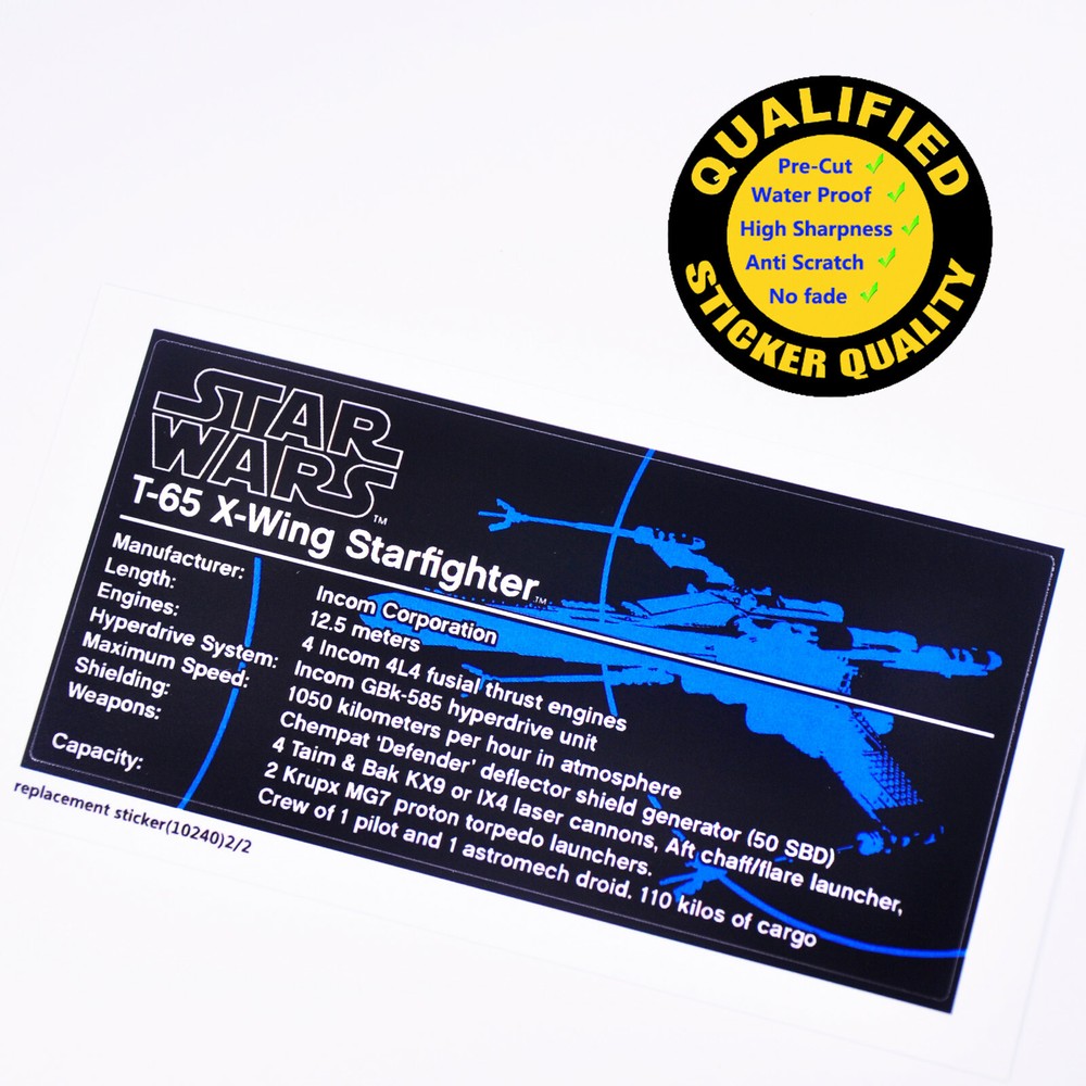 Replacement sticker for set 10240 Precut sticker