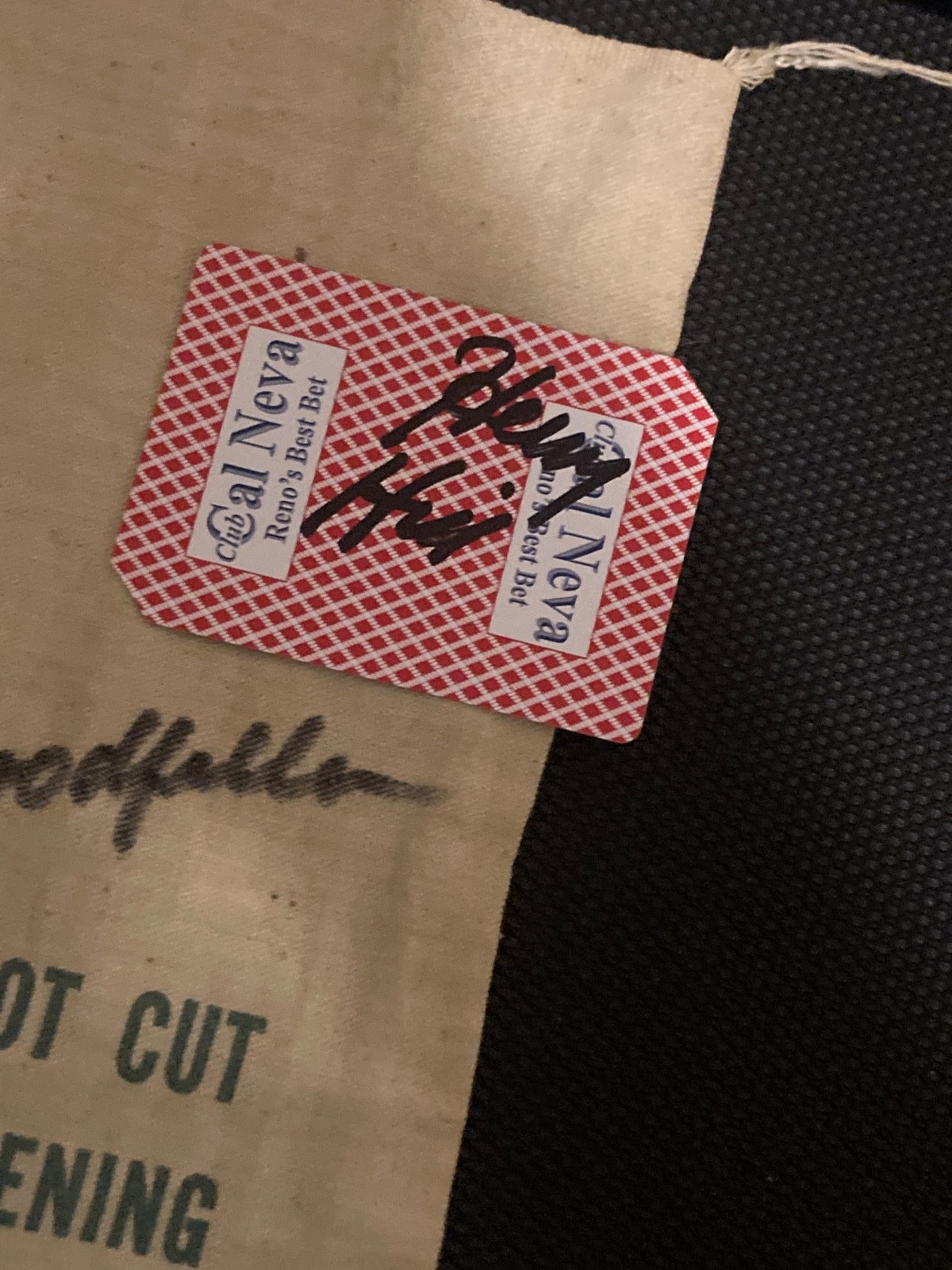 HENRY HILL Inscribed Goodfellas Signed Autograph EMPTY MONEY BAG SIGNED CARD 7 H