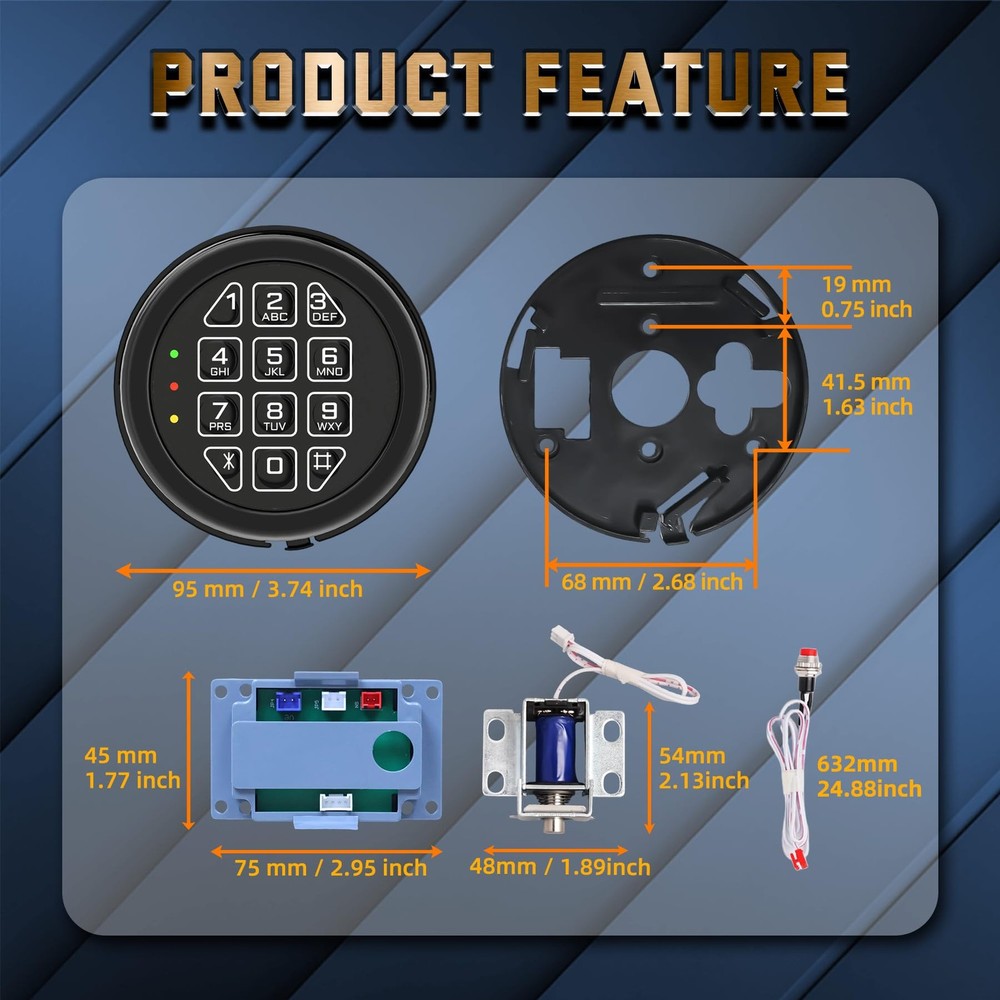 Generic Safe Keypad Lock Replacement Electronic Gun Safe Lock