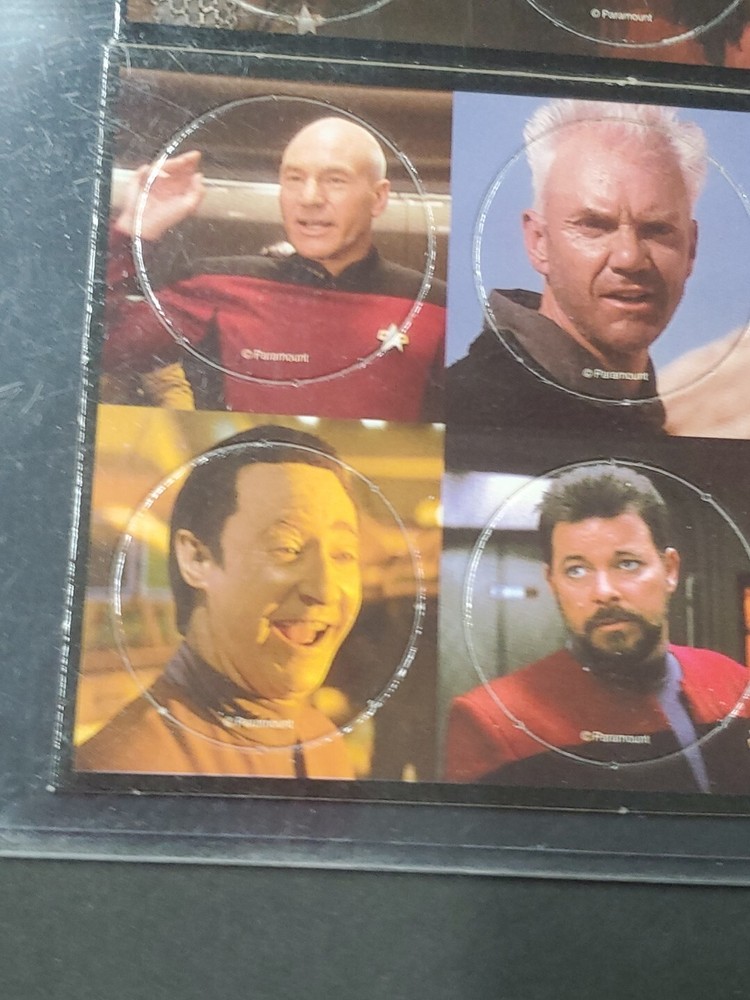Star Trek Generations Unpunched Pog / Space Cap Sheets Two Different Pog Sheets