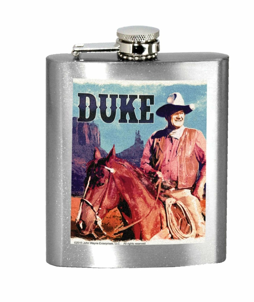 Spoontiques 15786 John Wayne Flask, Silver