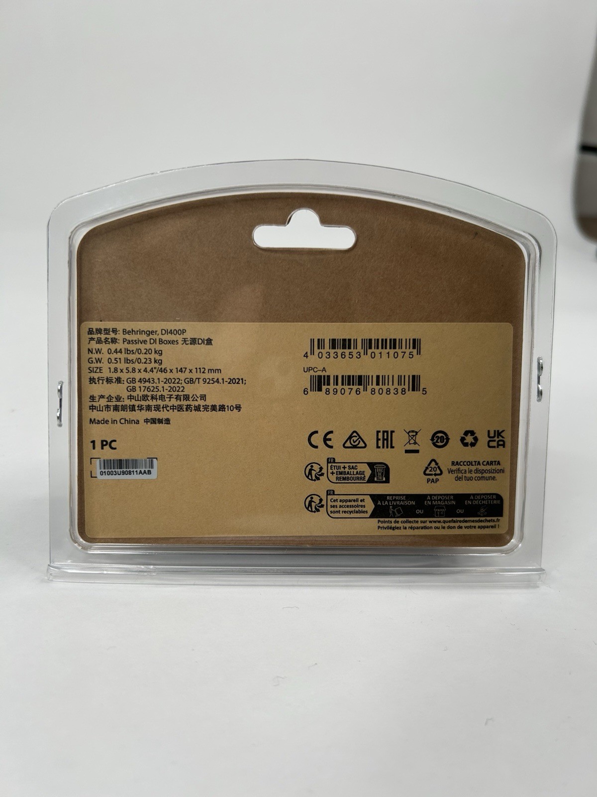 Behringer DI400P High-Performance Passive DI Box