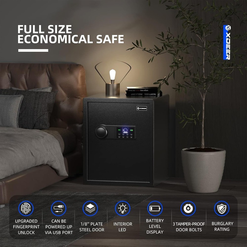 Optimal Protection Biometric Safe Box, 1-