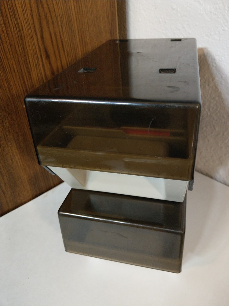 Disk File 3.5" Floppy Disk Storage Box Case Holder with Dividers & Diskettes