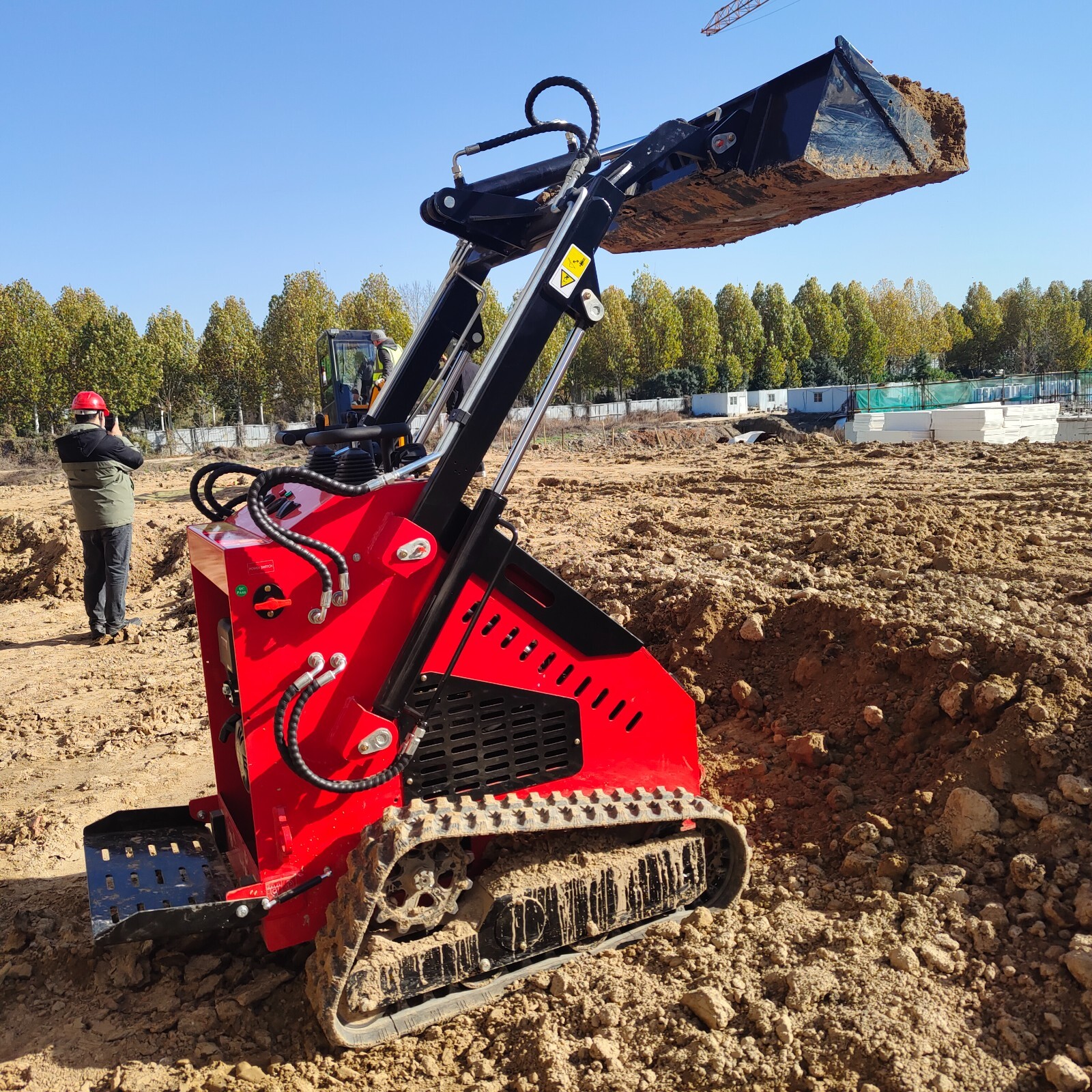 13.5HP Hydraulic Mini Skid Steer Loader Stand-On Track Garden