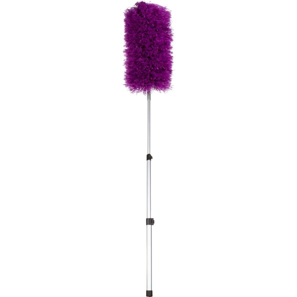 Telescopic Microfiber Duster w/ Extension Pole, Scratch Free (Purple)