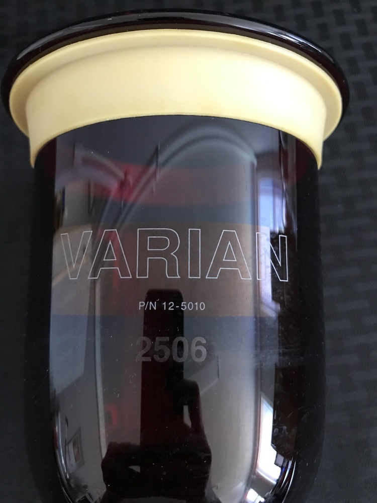 VARIAN 1000mL Plain Red EaseAlign Glass Dissolution Vessel w/ Collar 12-5010