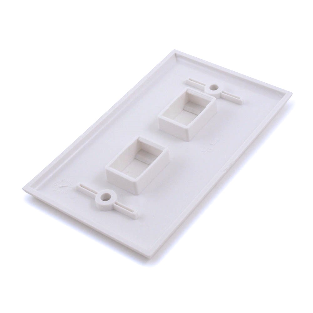 Wallplate: Keystone 2 Hole - White