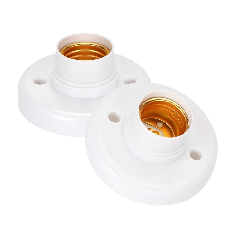 1-20 Pcs E27 Light Bulb Pendant Lamp Fixing Base Holder Screw Cap Socket Round