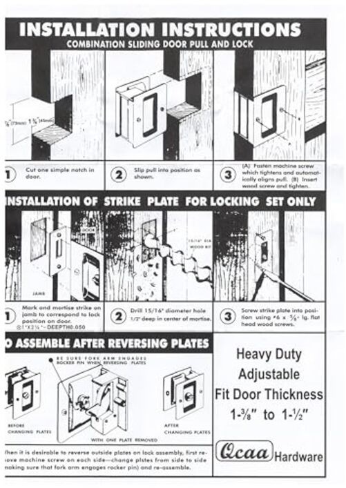 Premium Quality Solid Brass Rectangular 1 Pack(Privacy Lock) Satin Nickel