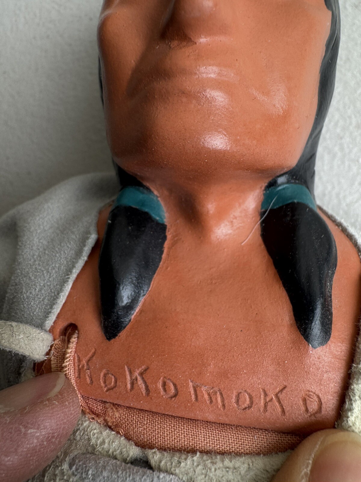 VINTAGE INDIANA STONEWARE NATIVE AMERICAN INDIAN CHIEF DOLL "KOKOMOKO" 1965