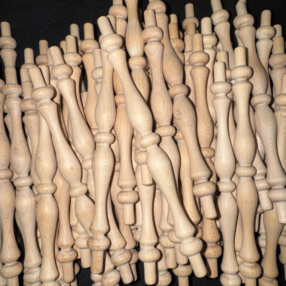 NEW UNFINISHED MAPLE SPINDLE 6" Maple? 81 PIECES