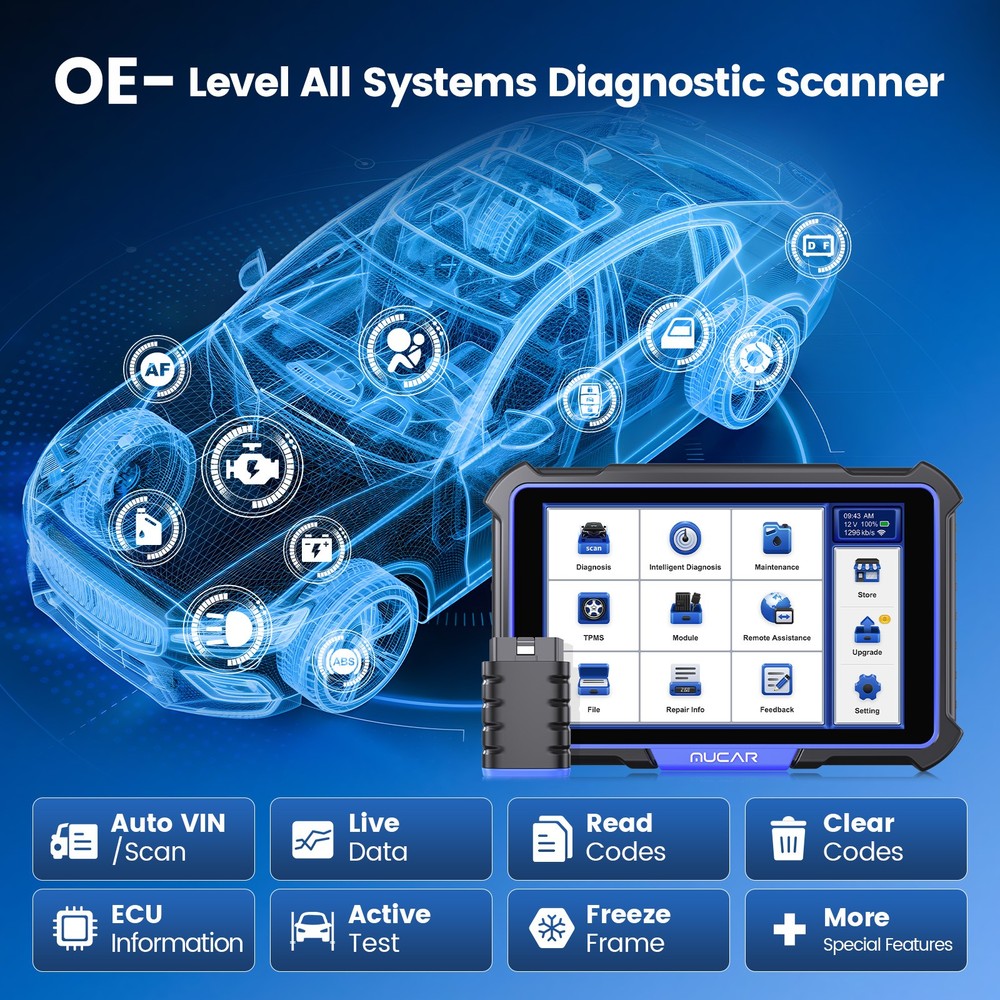 MUCAR VO8 Car OBD2 Diagnostic Device Auto Scanner Full System Reader Bluetooth
