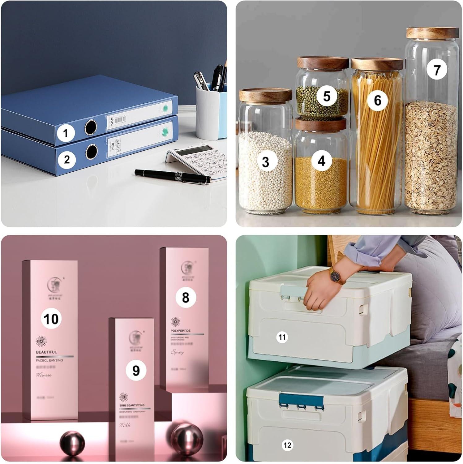 Number Stickers, Number Stickers 1-100, 2500 PCS Vinyl Consecutive Number 25 for