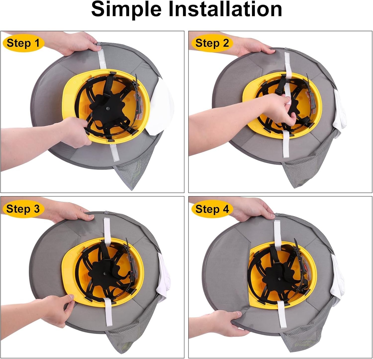 Parasol para casco con visera completa, protege tu cuello del sol, accesorios de