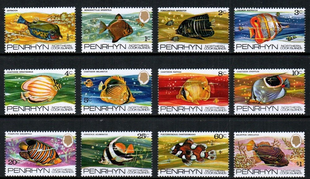 Penrhyn Stamp 50-61  - Fish