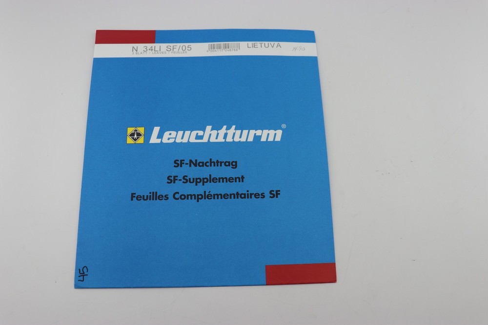 Leuchtturm Supplement nachtrag Lietuva N 34LI SF/05 blatt leaves feuilles sealed