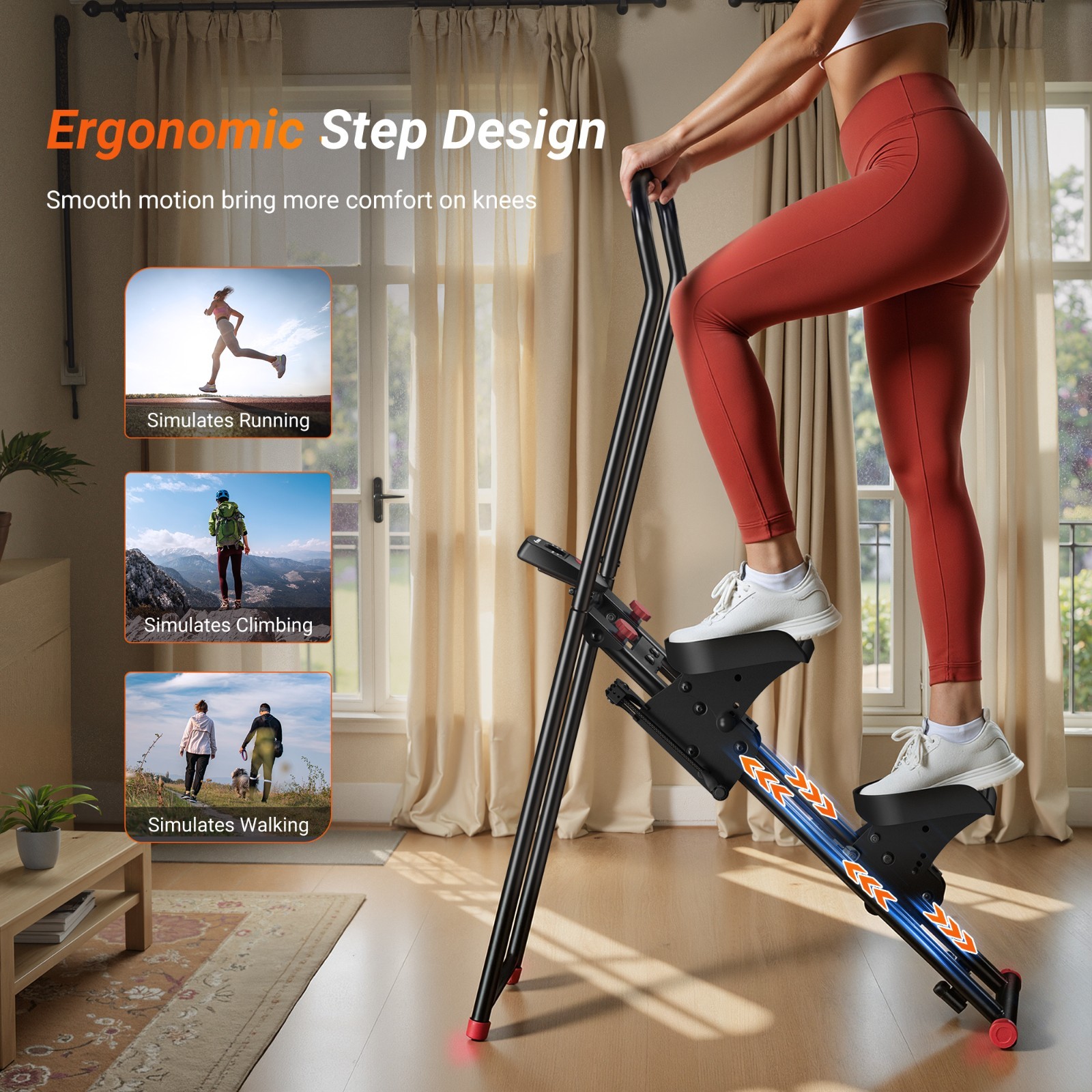 MERACH Stair Stepper for Home Gym Full-Body Workout Adjustable Handlebar/Pedal