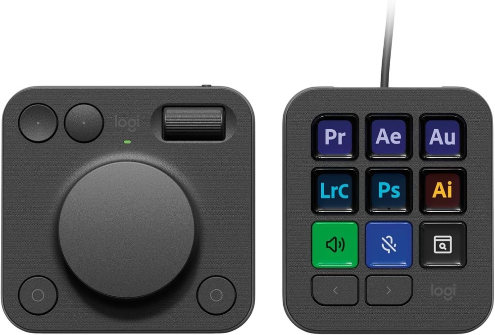 Logitech - MX Creative Console Programmable Keypad, Advanced Dialpad and Keypad
