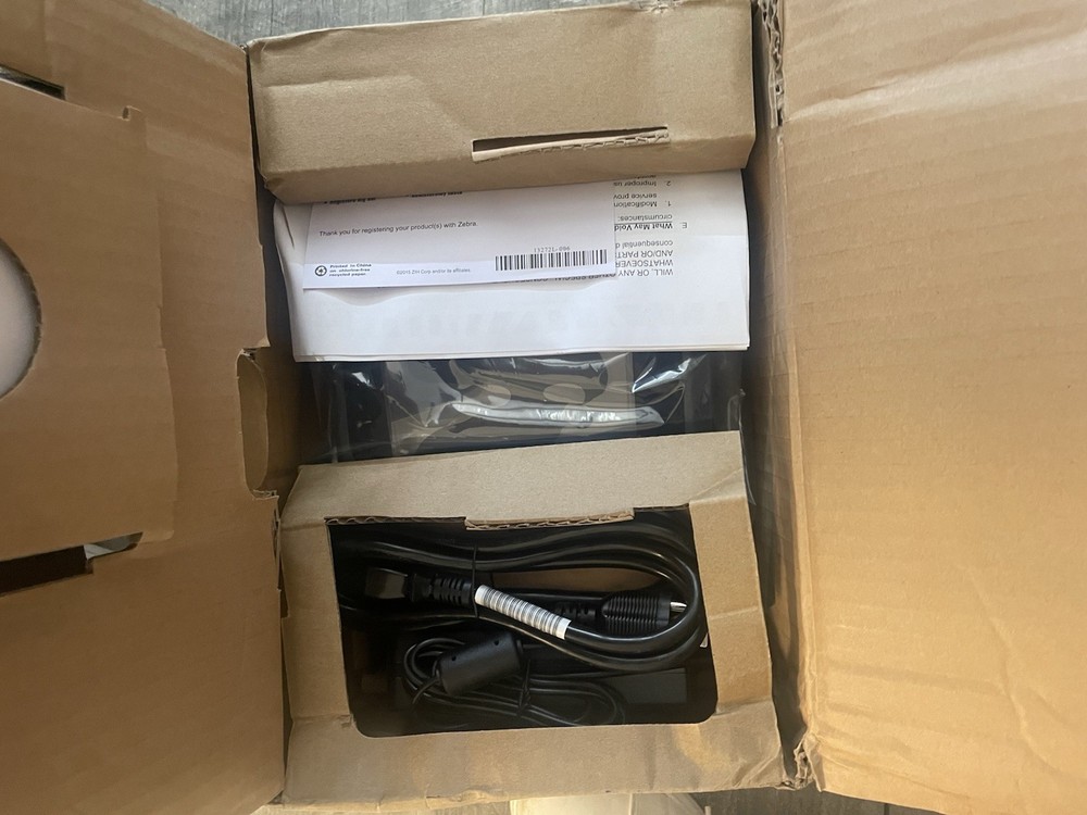 Zebra GX420t Thermal Label Printer with Power Cable & Software CD