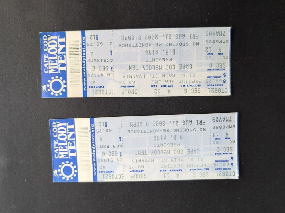 B.B. King Tickets 8/21/04