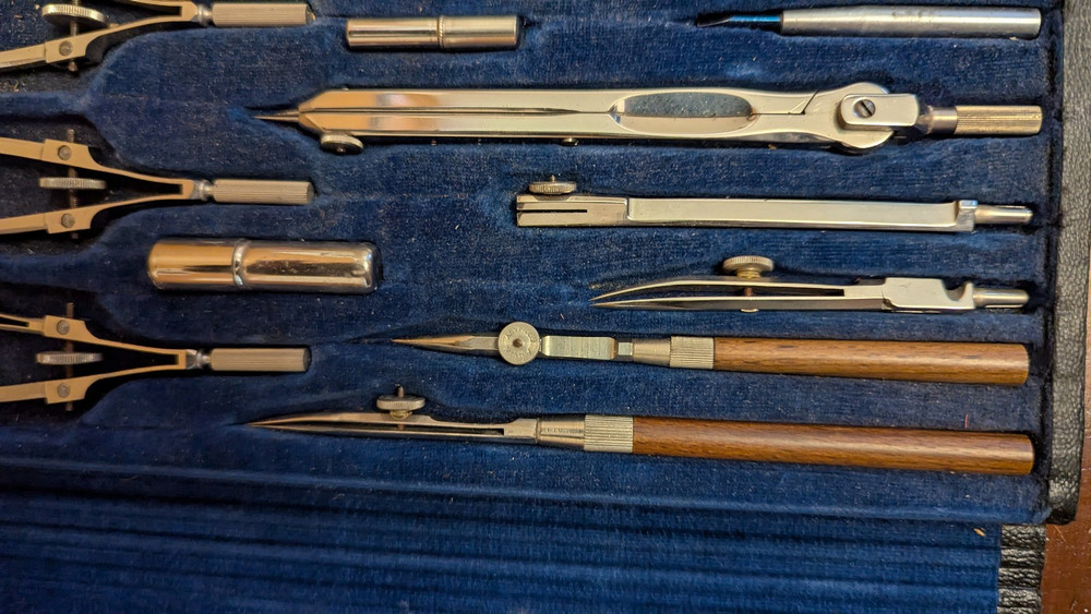 VTG ALVIN No 709 - COMPLETE Precision Drawing Architect Drafting Instruments Set