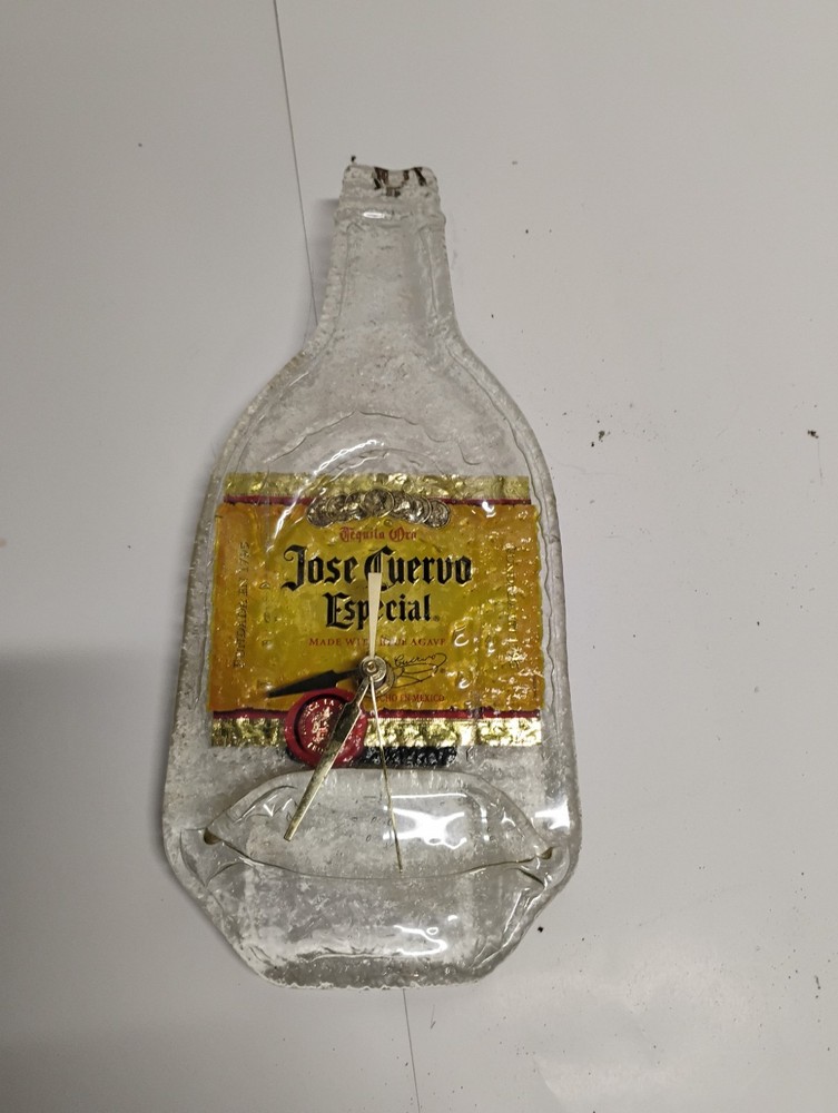Glass Jose Cuervo Clock Untested As Is