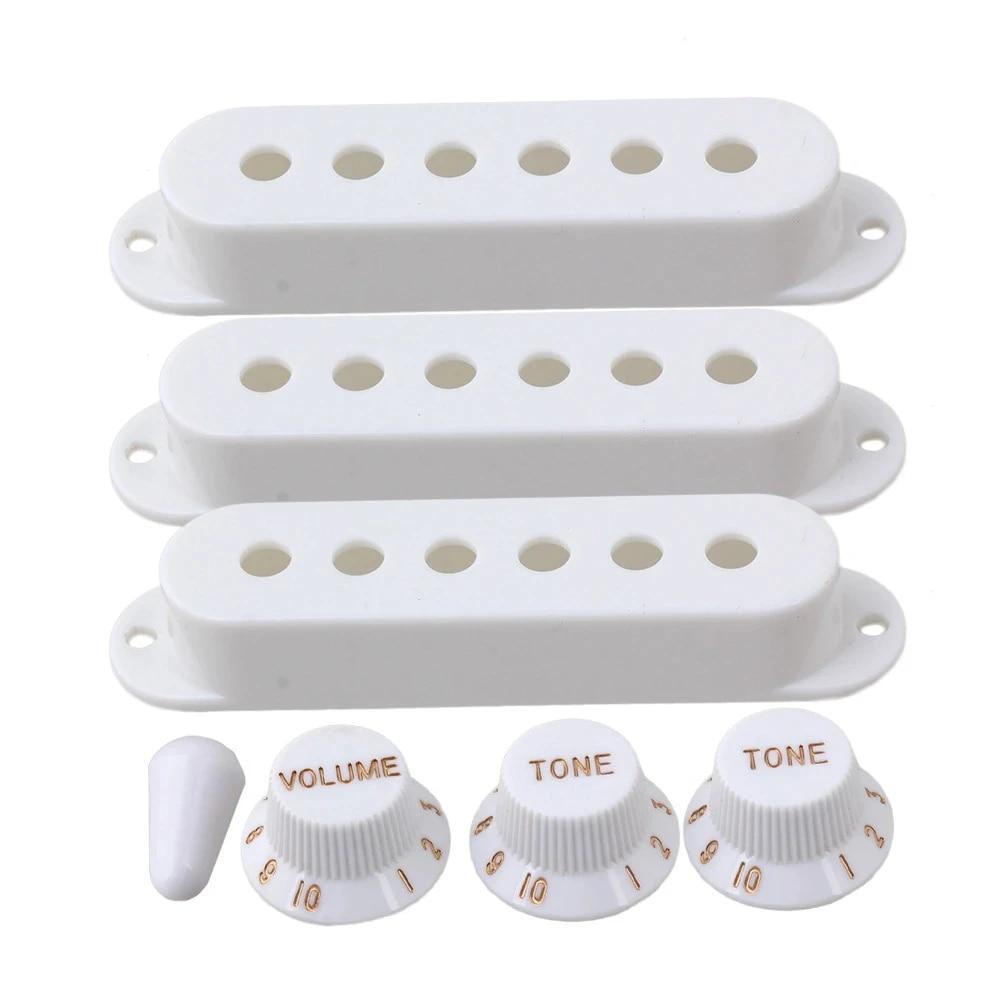 Strat Guitar Pickup Covers Knobs Switch Tip Set For Stratocaster Replacement