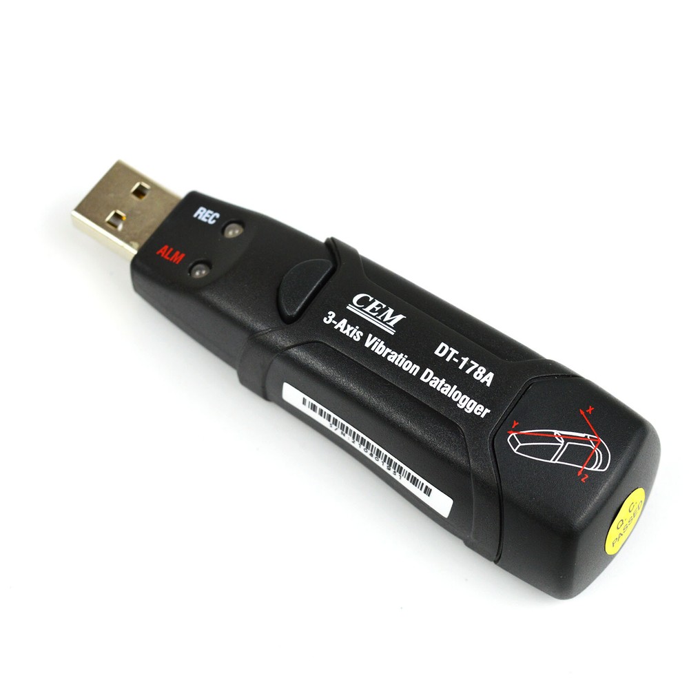 CEM DT-178A 3-Axis Shock Vibration Acceleration Data Logger 8M Memory FFT