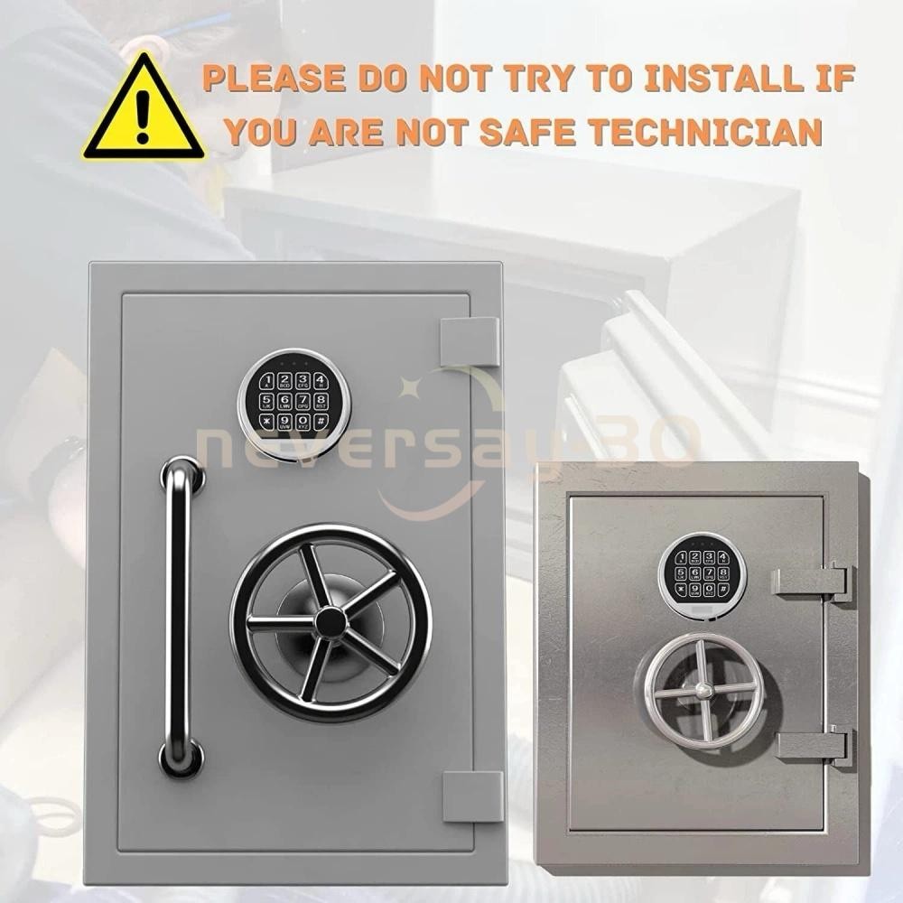 Electronic Safe Lock LED Keypad Chrome Gun Safe Lock Replacement With Swing Bolt